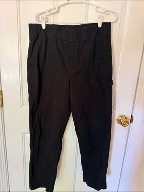 Women’s Black Elastic-Waist Casual Pants
